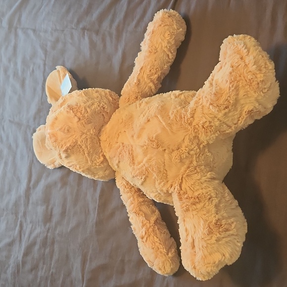 Plush 20"sitting bunny, NWT, dark beige - Picture 4 of 9